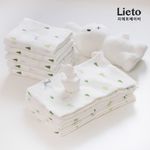 [Lieto_Baby] 100% cotton printing (Deer) diapers 5 sheets _ non-fluorescent  _ Made in korea 